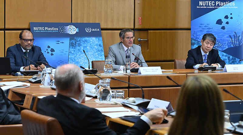 Over 400 participants from 46 countries in Africa attended the virtual NUTEC Plastics roundtable, held on 2 September 2021. (Photo: D.Calma/IAEA)