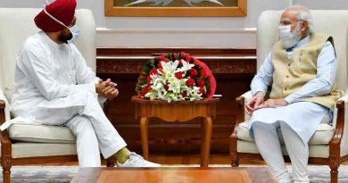 Chief minister (CM) of Punjab Charanjit Singh Channi meeting prime minister (PM) Narendra Modi at New Delhi on October 1, 2021. Photo: Charanjit Singh Channi / Twitter