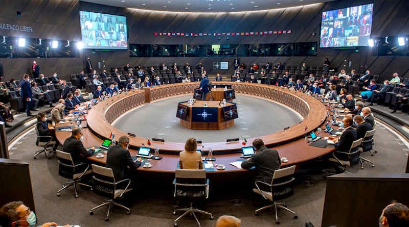 NATO Foreign Ministers held an extraordinary virtual meeting on Friday (7 January 2022) to discuss Russia’s continued military build-up in and around Ukraine. Photo: NATO