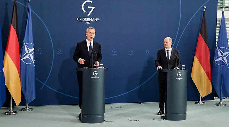 NATO Secretary General Jens Stoltenberg with German chancellor Olaf Scholz during a visit to Berlin on March 17, 2022. Photo: NATO