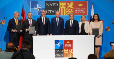 President Recep Tayyip Erdoğan of Türkiye, President Sauli Niinistö of Finland, and Prime Minister Magdalena Andersson of Sweden met in Madrid on 28 June 2022 under the auspices of NATO Secretary General Jens Stoltenberg. Photo: NATO (file photo)