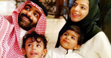 Saudi doctoral student Salma Al-Shehab pictured with her husband and two sons. Photo: UN / European Saudi Organisation for Human Rights