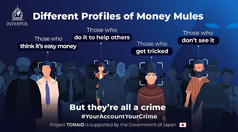 INTERPOL Campaign Exposes Use of Money Mules. Photo: INTERPOL