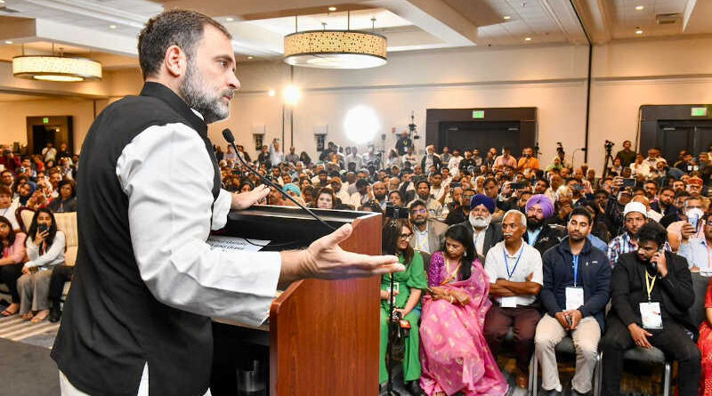 Congress leader Rahul Gandhi interacting with the Indian diaspora in San Francisco, California, in the United States on May 30, 2023. Photo: Congress