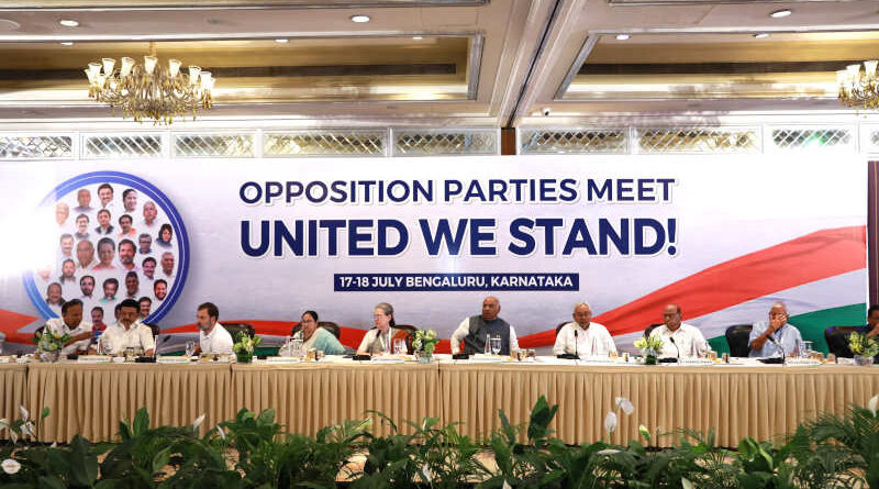 The opposition parties led by Congress held a two-day (July 17 and July 18) meeting in Bengaluru to form a united group called INDIA. Photo: Congress (file photo)