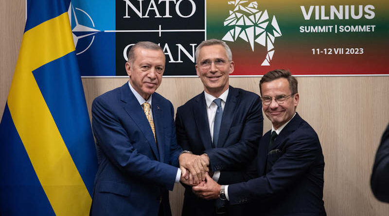 NATO Secretary General Jens Stoltenberg with President Erdogan and Prime Minister Ulf Kristersson. Photo: NATO