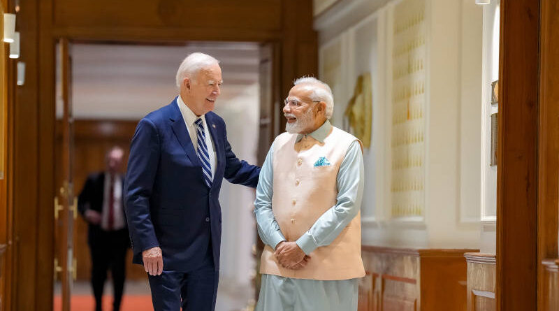 U.S. President Joe Biden with Indian prime minister Narendra Modi in New Delhi on September 8, 2023. Photo: President Biden from Twitter (file photo)