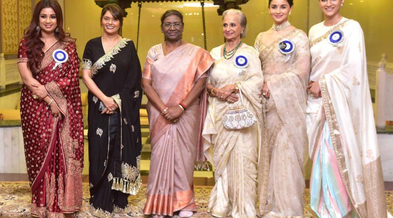 President Droupadi Murmu presented 69th National Film Awards on October 17, 2023 in New Delhi. She also conferred Dadasaheb Phalke Lifetime Achievement Award for the year 2021 on Ms Waheeda Rehman. Photo: Rashtrapati Bhavan
