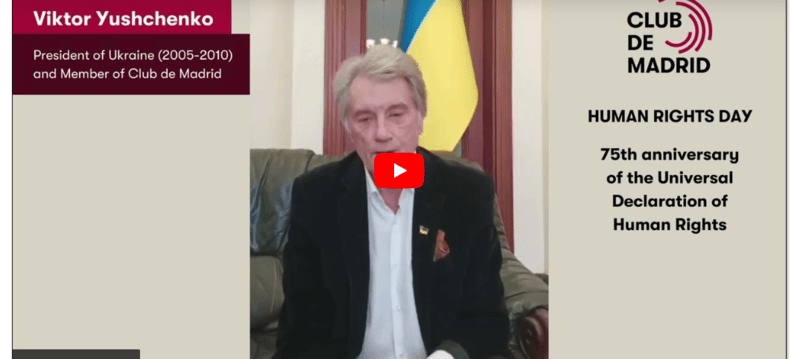 Former President of Ukraine (2005-2010) and Club de Madrid Member Viktor Yushchenko. Courtesy: Club de Madrid