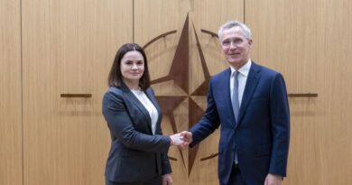 NATO Secretary General Jens Stoltenberg meeting Sviatlana Tsikhanouskaya of Belarus at NATO HQ on May 7, 2024. Photo: NATO