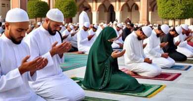 Representational image of Muslim men and women offering prayers in a mosque created with Meta AI Image Generator. Waqf Amendment Act 2025. Photo: RMN News Service
