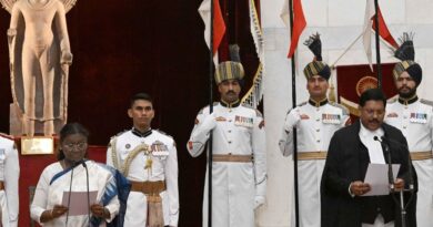 President Droupadi Murmu administering the oath of office to Justice BR Gavai as the 52nd Chief Justice of India on May 14, 2025 at Rashtrapati Bhavan. Photo: Rashtrapati Bhavan
