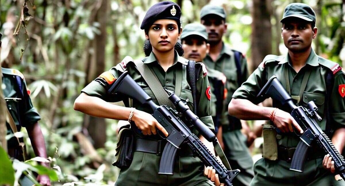 Operation Sindoor. Representational image of armed soldiers in uniform standing in a combat position. Image generated with Meta AI image generator by RMN News Service.