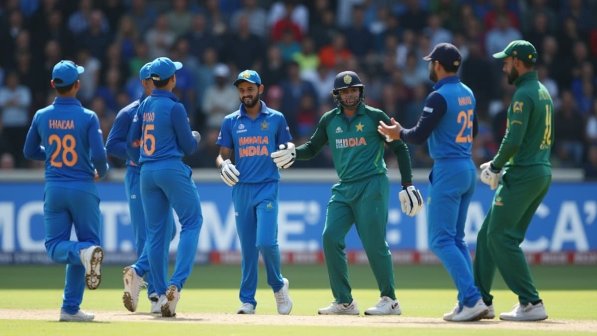 AI-generated image of India-Pakistan cricket match. Photo: RMN News Service