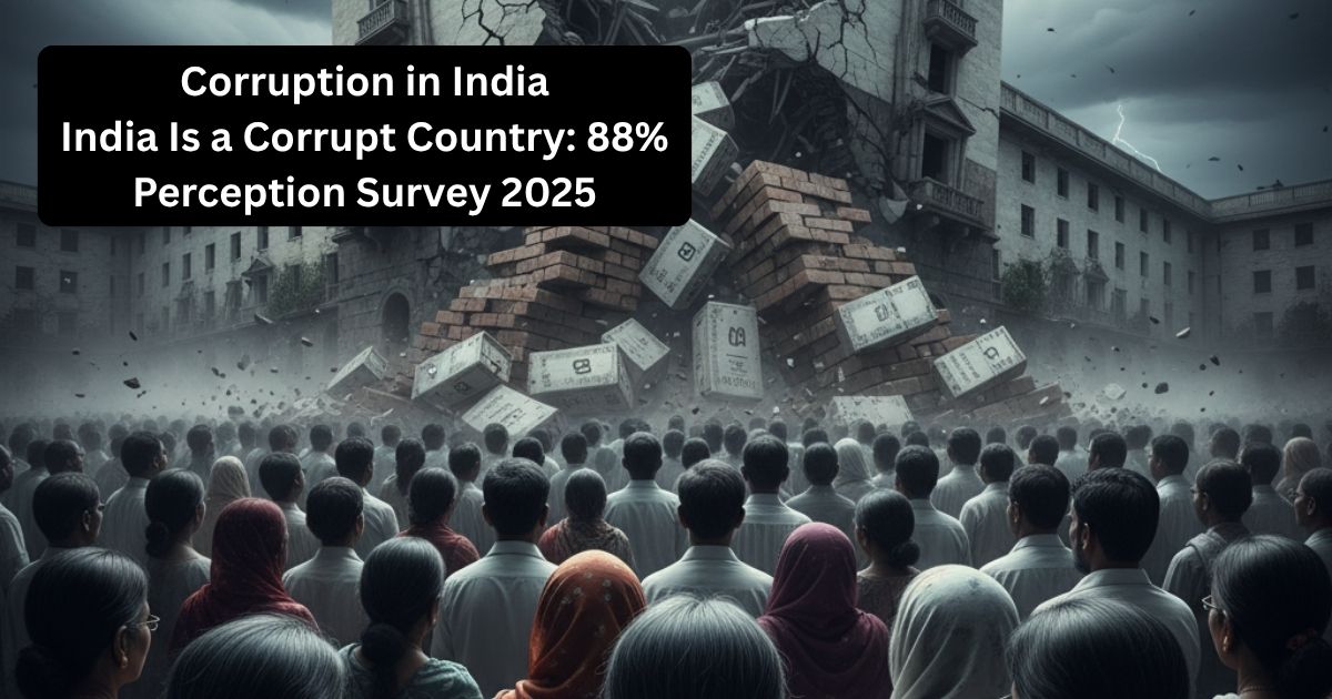 A Nation in Crisis: 88% of Indians Deem Country Corrupt, Survey Shows Utter Collapse of Faith in State Institutions. “India Corruption Perception Survey 2025”. By RMN News Service, RMN Foundation