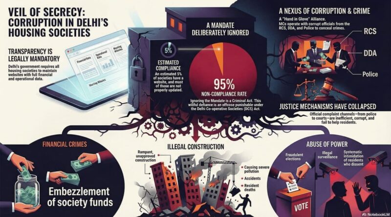 Crime and Corruption in Delhi’s Housing Societies. Clean House – Report Housing Corruption and Government Carelessness in Delhi. | By RMN News Service