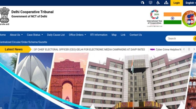 Sketchy and Incomplete Delhi Cooperative Tribunal website