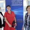 Leading on democracy: (left to right) Congress President Gunn Marit Helgesen, President of the Parliamentary Assembly Petra Bayr, and Venice Commission President Marta Cartabia. Photo: Council of Europe