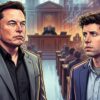 Elon Musk and Sam Altman facing a nine-member advisory jury in an Oakland federal courtroom.