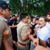 Delhi Police detaining Rahul Gandhi during his short-lived protest outside PM Narendra Modi’s residence on July 21, 2026, exposing weak opposition tactics.