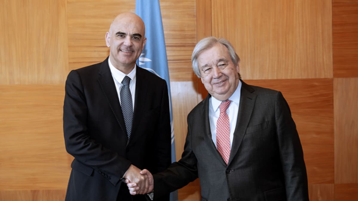 United Nations Secretary-General António Guterres meets Council of Europe Secretary General Alain Berset to discuss strengthening international diplomatic cooperation